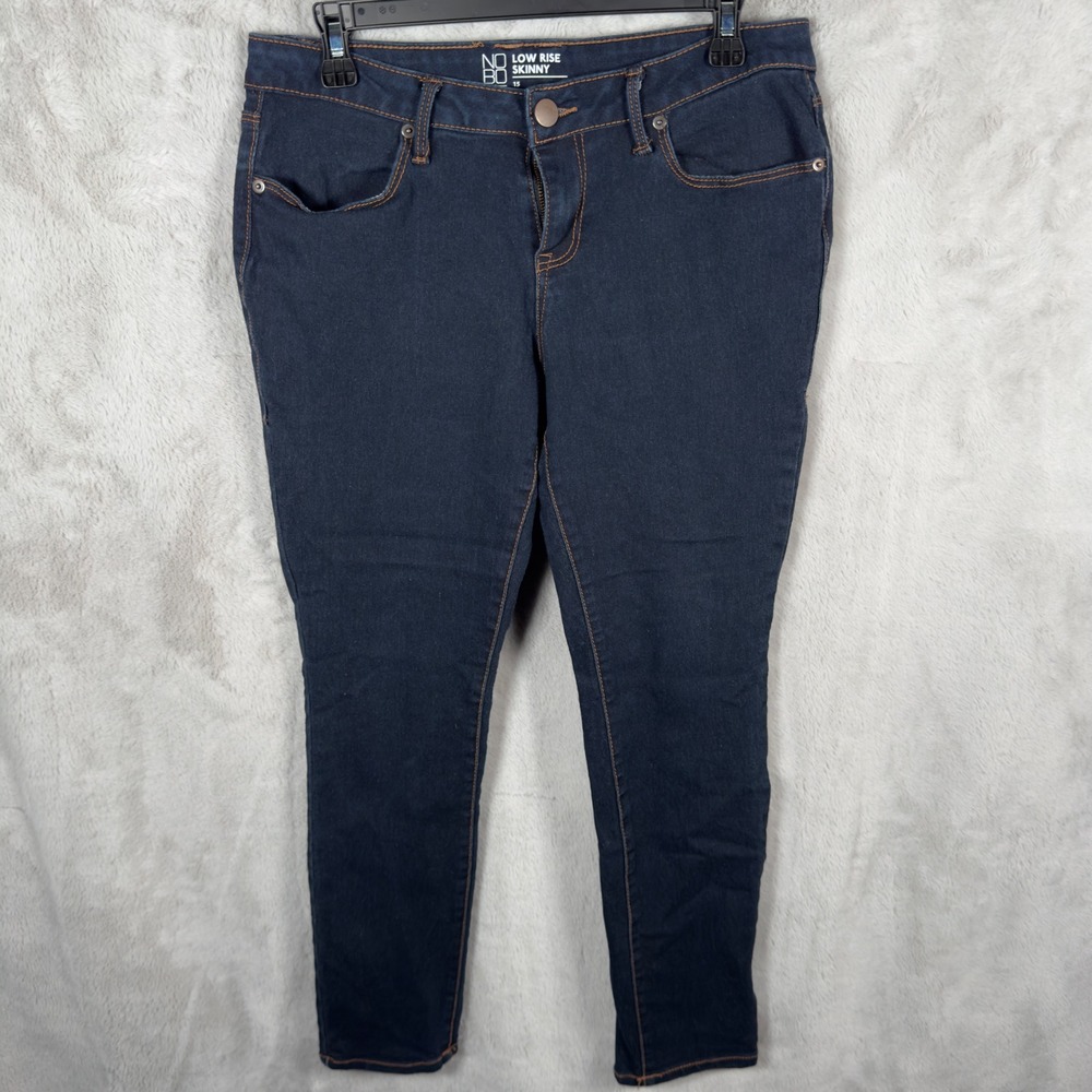 NO BOUNDARIES Kids Girls Low Rise Skinny Jeans Dark Wash Size 15